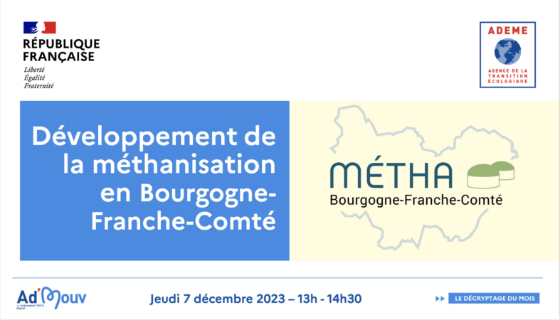 Replay de la présentation de l’animation régionale autour de la méthanisation le 7 décembre 2023
